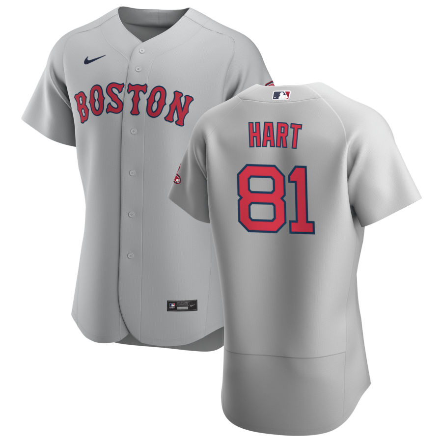 Boston Red Sox #81 Kyle Hart Men Nike Gray Road 2020 Authentic Team MLB Jersey